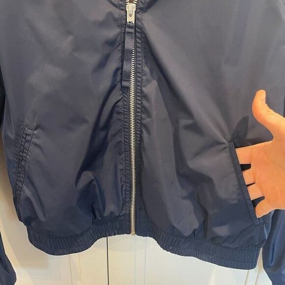 Gap Women's Varsity Bomber Jacket Size Small Navy White Long Sleeve - Picture 9 of 12